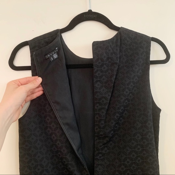 THEORY Black Sleeveless Quilted Wool Career Top - Picture 3 of 7